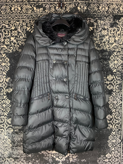 Y2K Black Long Puffer Jacket by MH-G.STONE