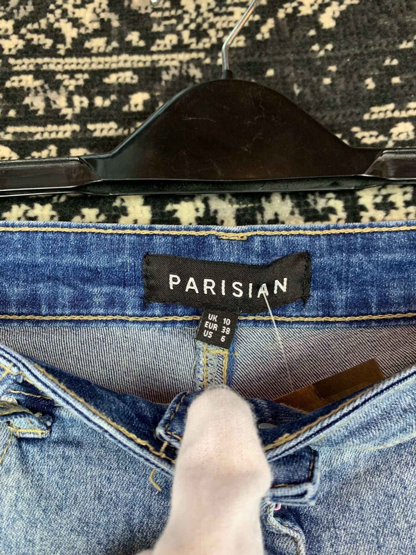 Parisian Floral Embroidered Skinny Jeans for Women