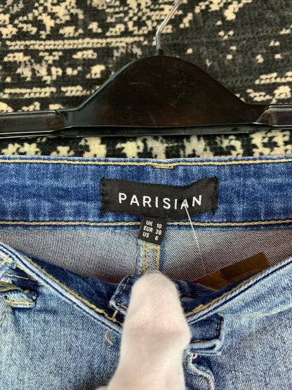 Parisian Floral Embroidered Skinny Jeans for Women