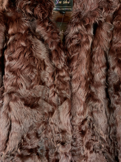 Women’s Genuine Brown Goat Fur Coat