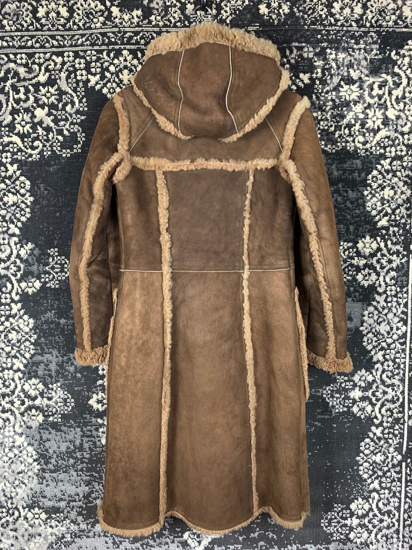 Women's Vintage Brown Lambskin Shearling Coat