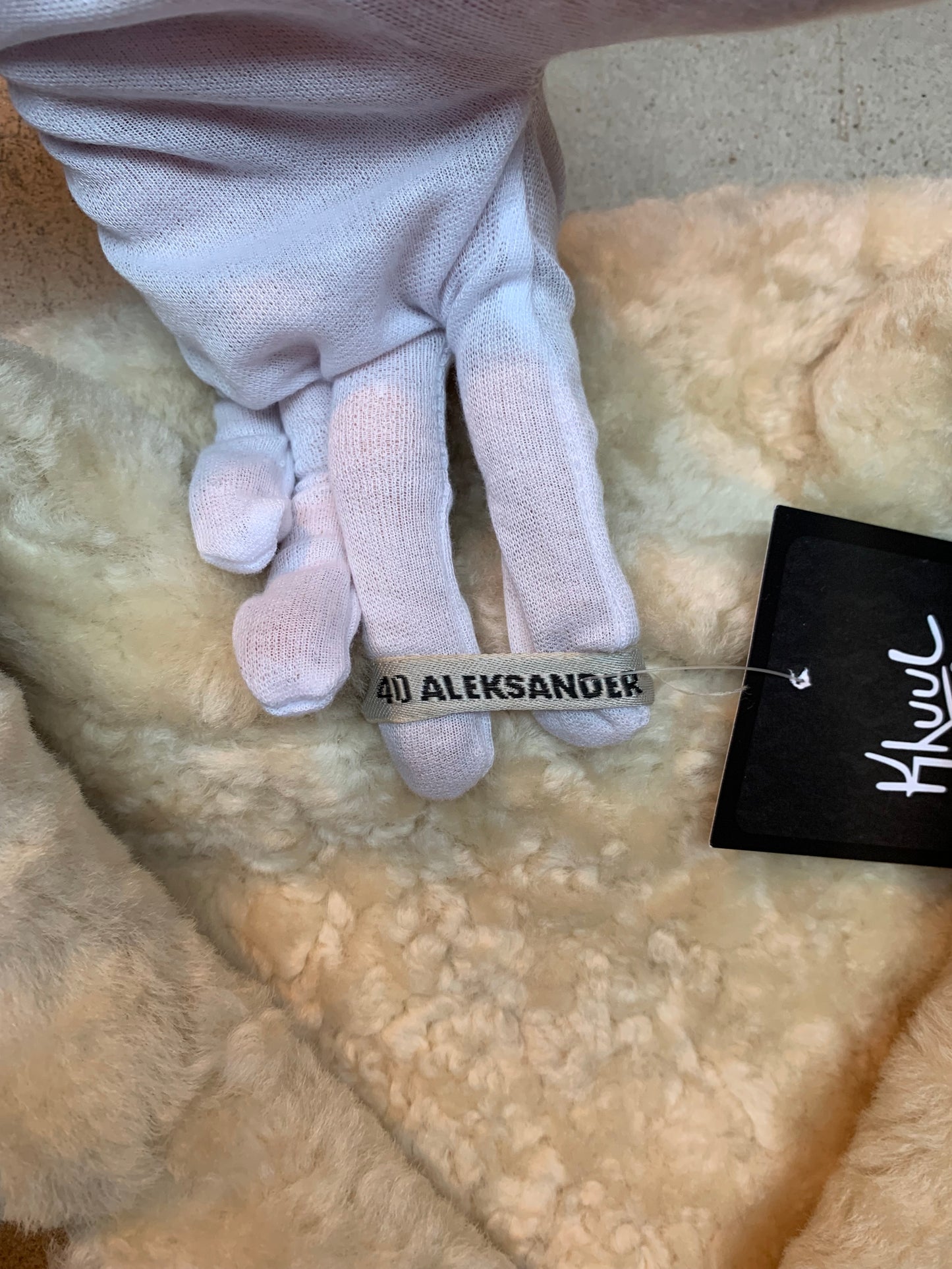 Vintage Men's Shearling Coat in Tan Suede