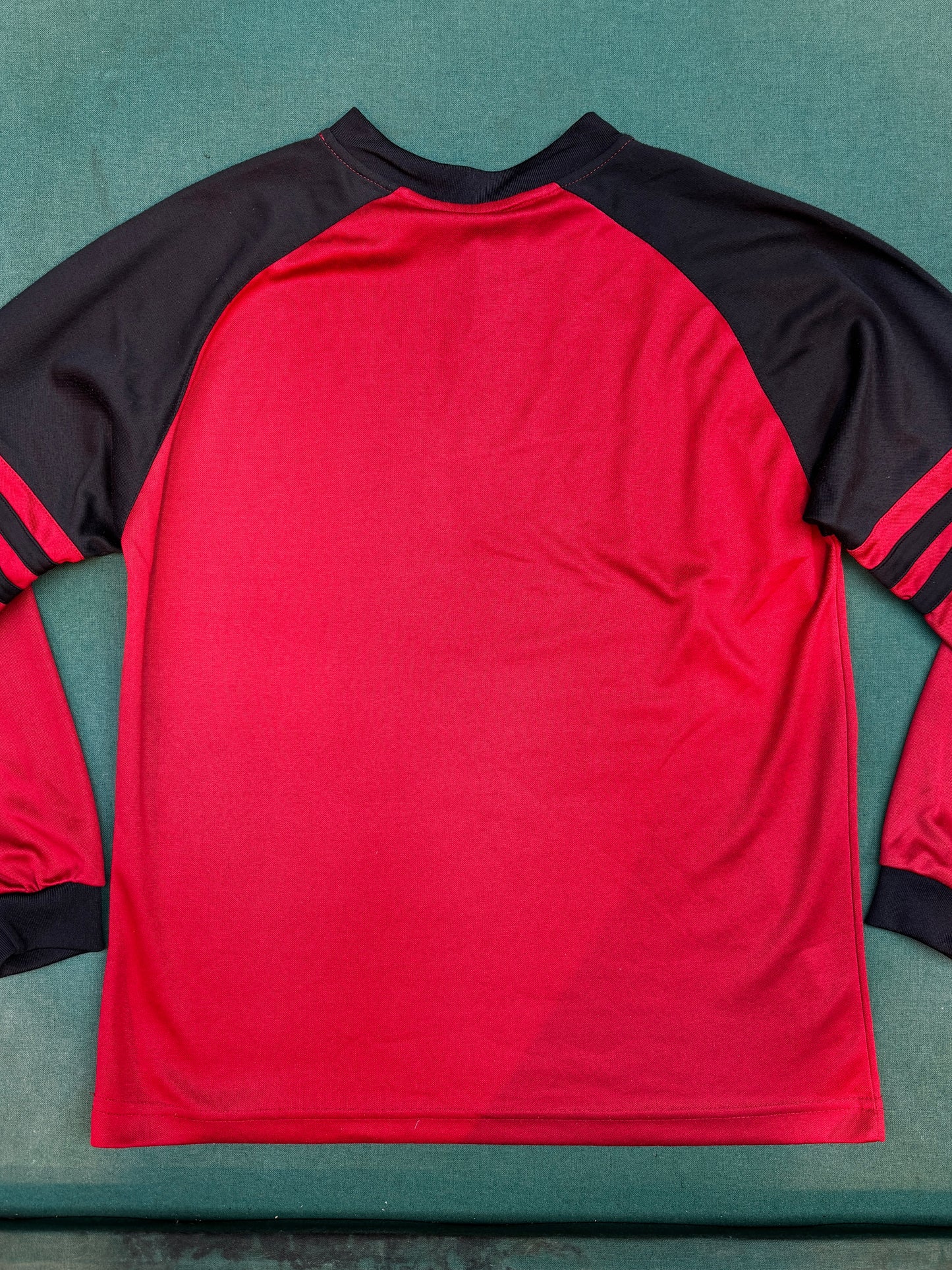 Vintage 90s Streetwear Red Black Graphic Basketball Long Sleeve