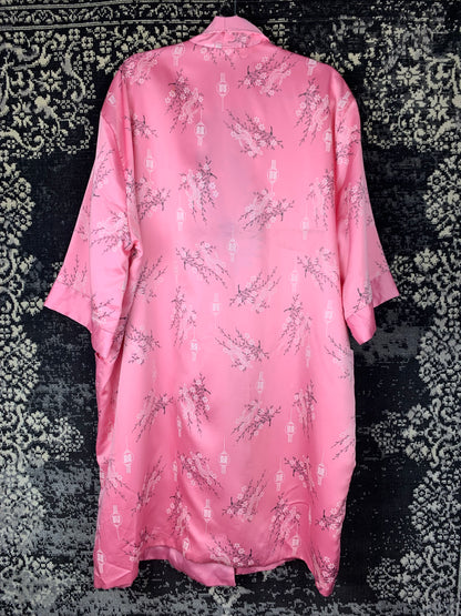 Women's Pink Reversible Kimono Robe
