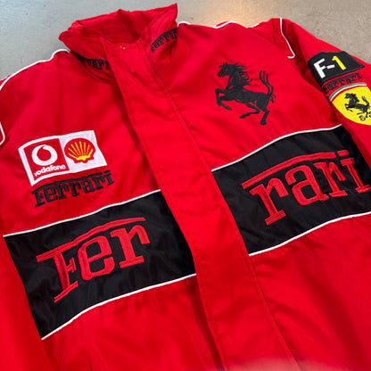Vintage Ferrari Triple Red F1 Racing Jacket