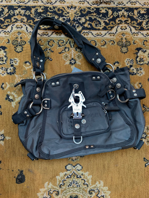 George Gina & Lucy Principessa Gray Greenish Shoulder Bag