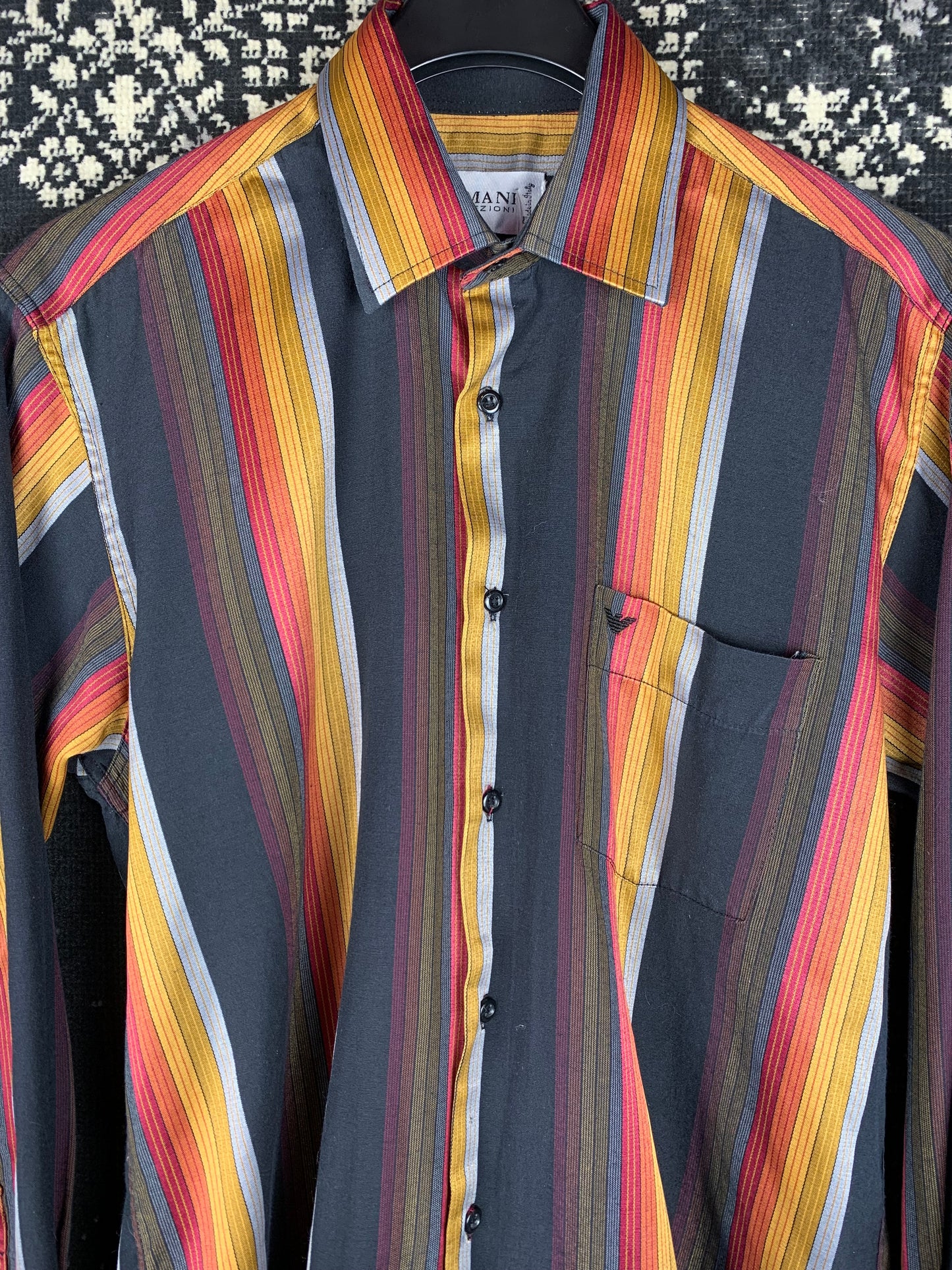 Men's Armani Collezioni Multicolor Striped Longsleeve Button-Up Shirt