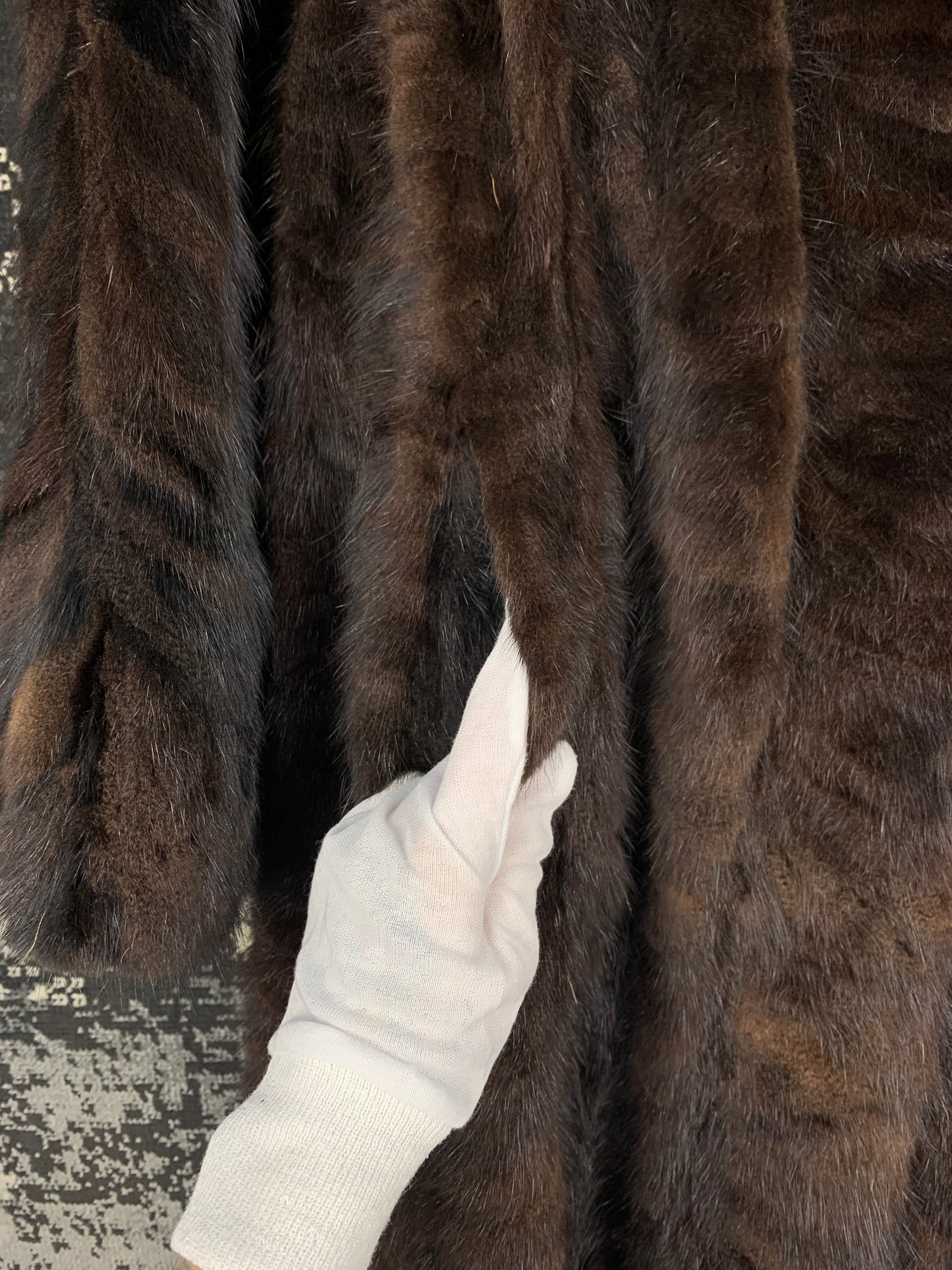 Vintage Full-Length Dark Brown Mink Fur Coat