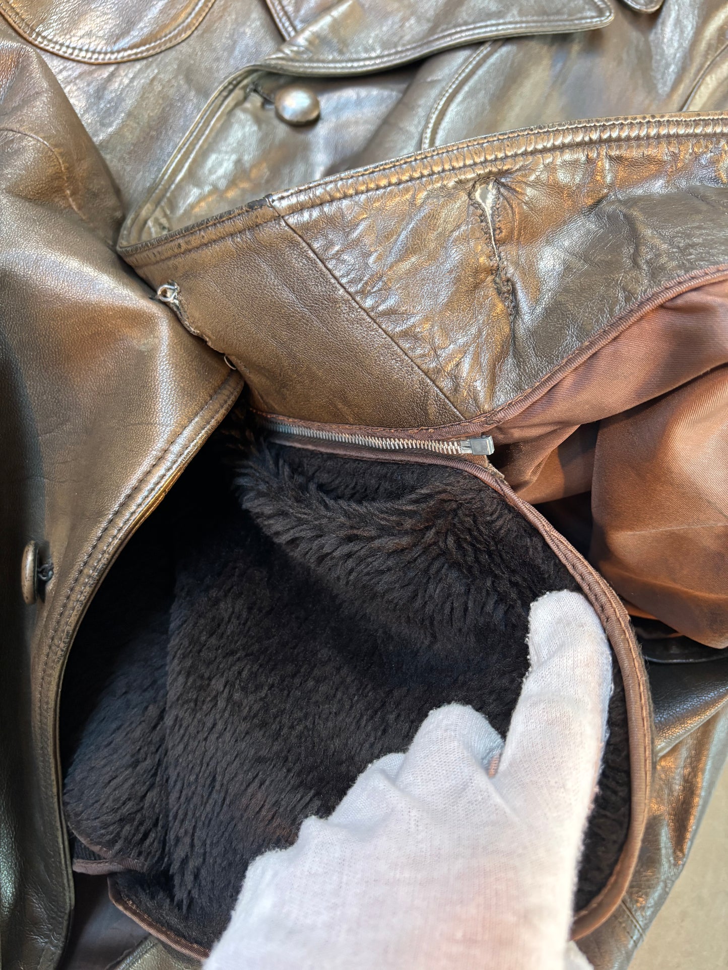 Vintage Coast Sportswear Leather Coat