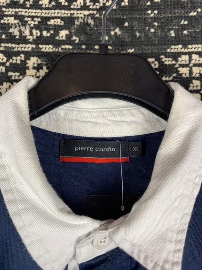Men's Vintage Pierre Cardin Dark Blue Longsleeve Polo Shirt