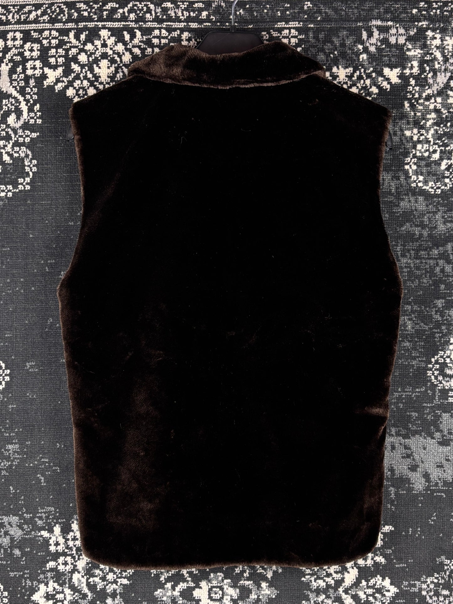 Women's Y2K Vintage Dark Brown Soft Faux Fur Vest