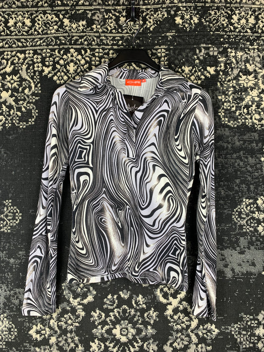 Women's Vintage CHR Zebra Print Long Sleeve Top