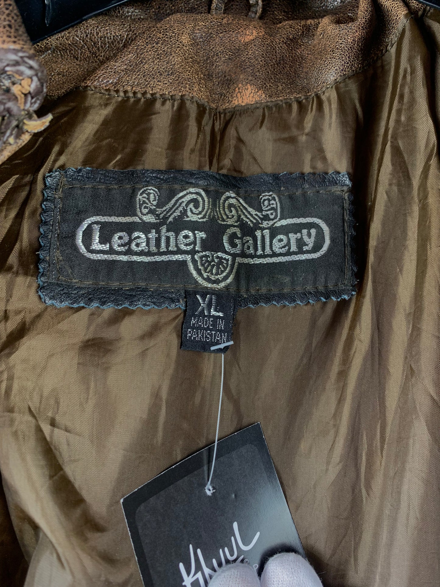Men's Vintage Leather Gallery Brown Cowboy Jacket
