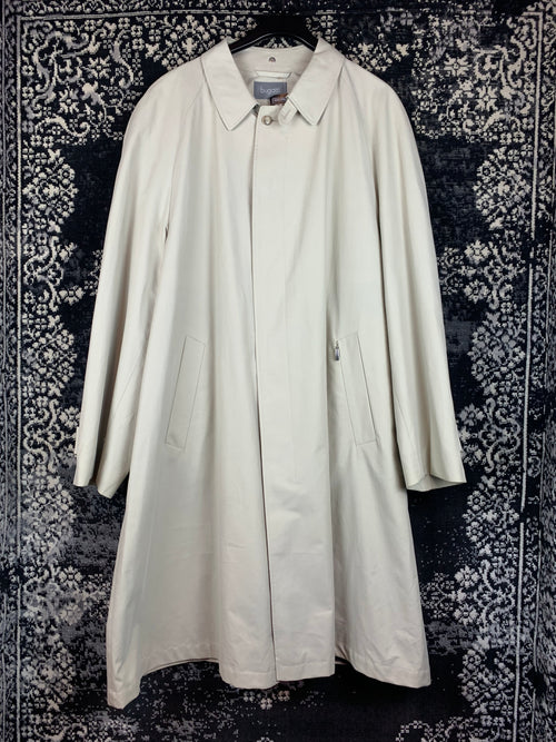 Men's Vintage Bugatti Classic Longline Beige Trench Coat