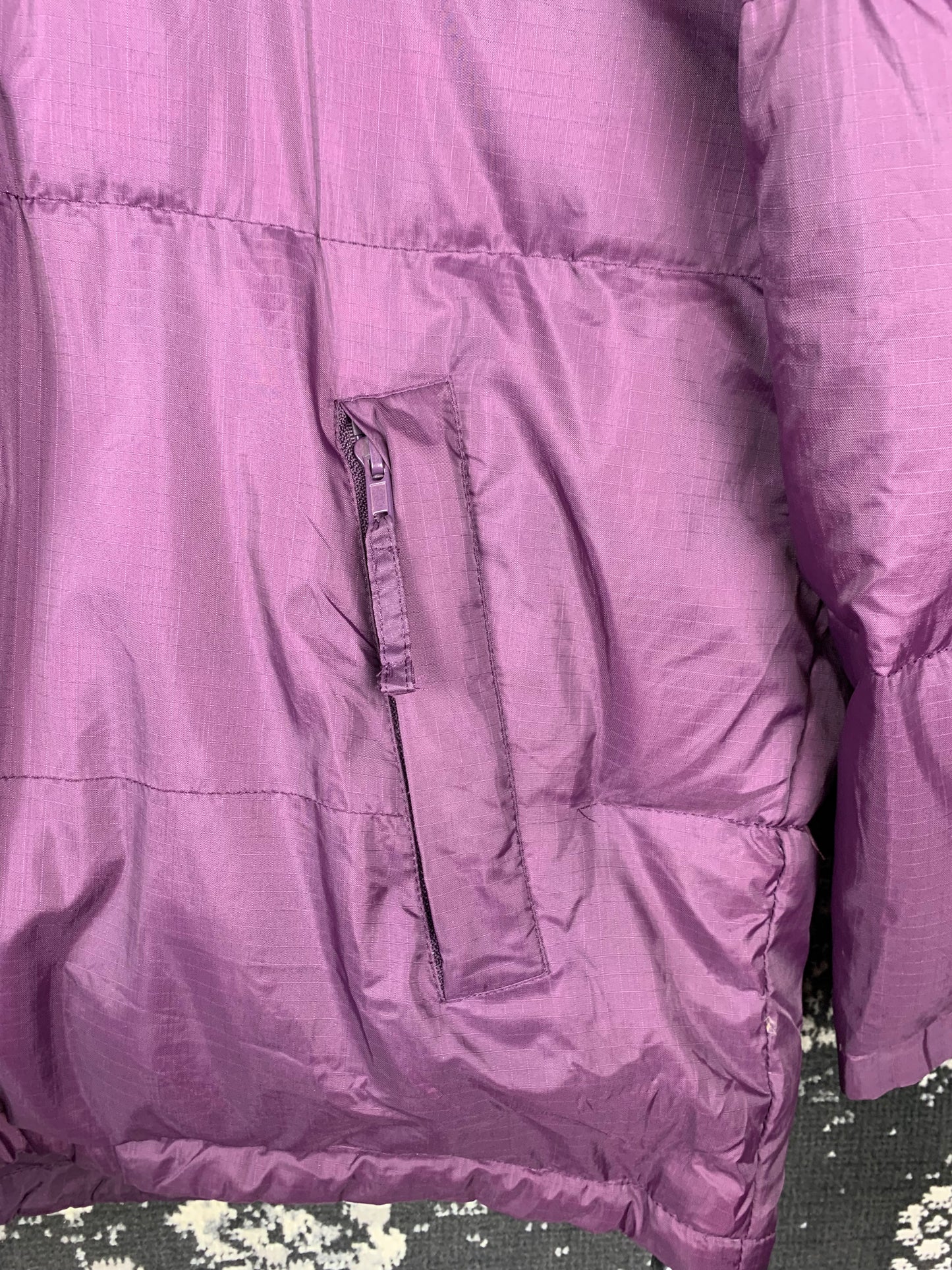 Vintage Unisex Dark Purple Swiss Creblet Puffer Jacket