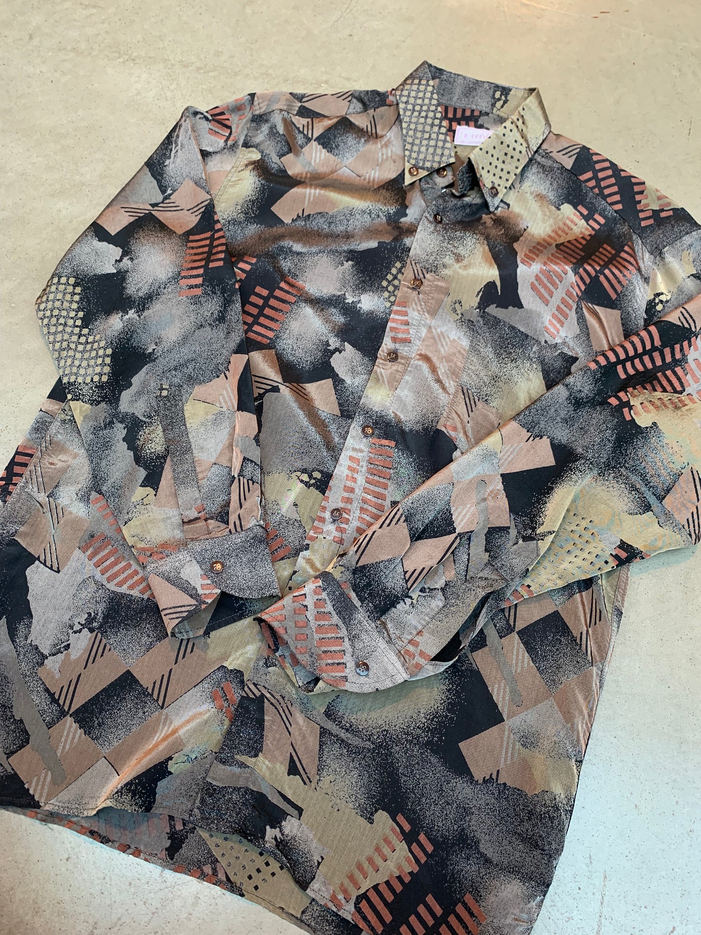 Vintage Gianni Versace Long Sleeve Patterned Shirt