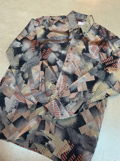 Vintage Gianni Versace Long Sleeve Patterned Shirt