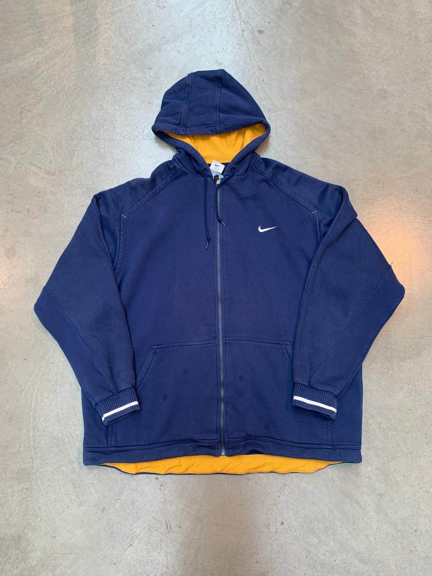 Nike Blue And Yellow Lined Full Zip Hoodie