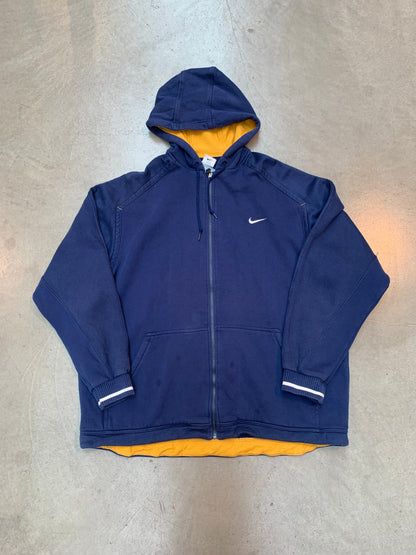 Nike Blue And Yellow Lined Full Zip Hoodie