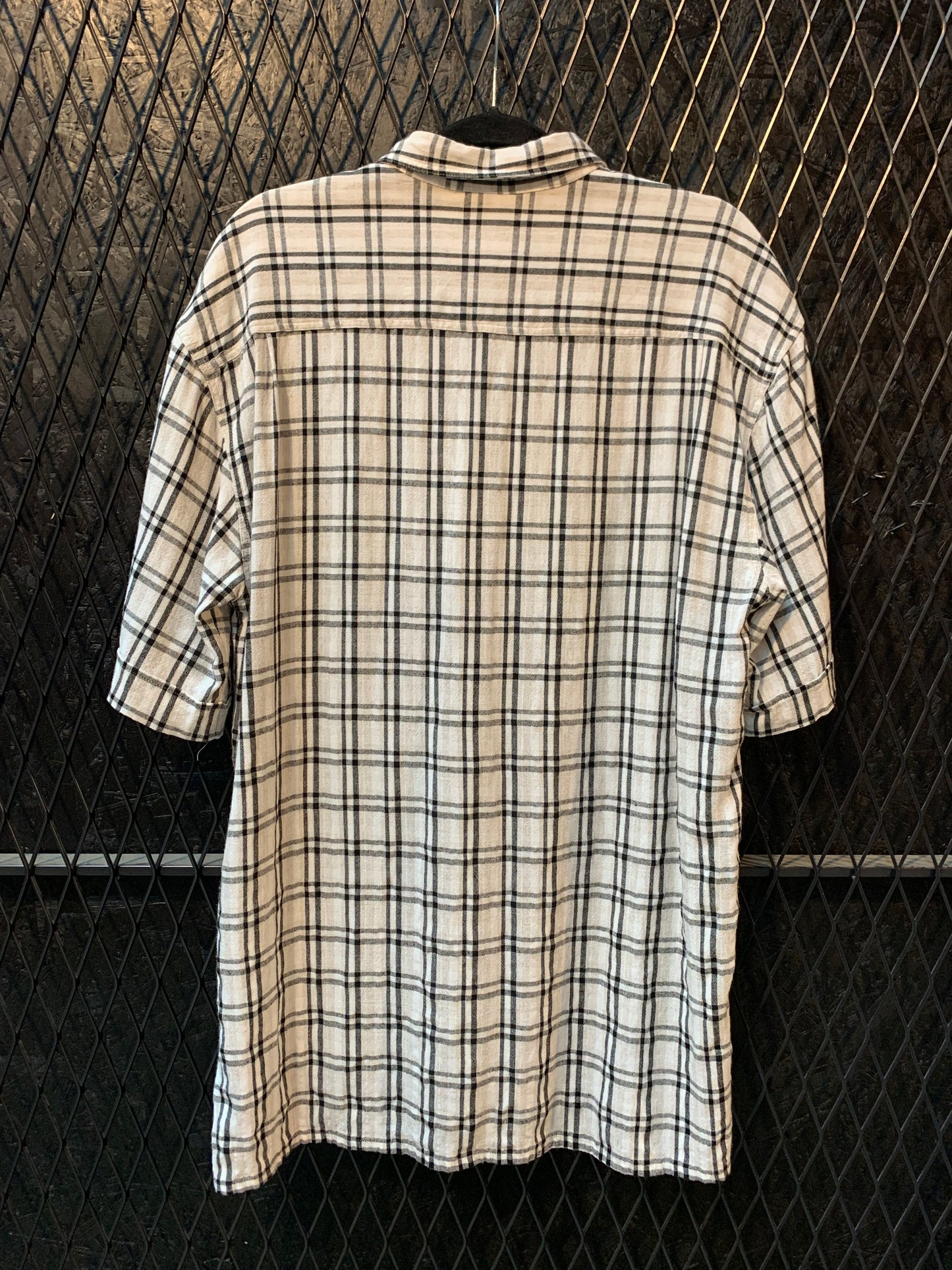 Camel Collection Men’s L Beige & Black Short Sleeve Button-Up