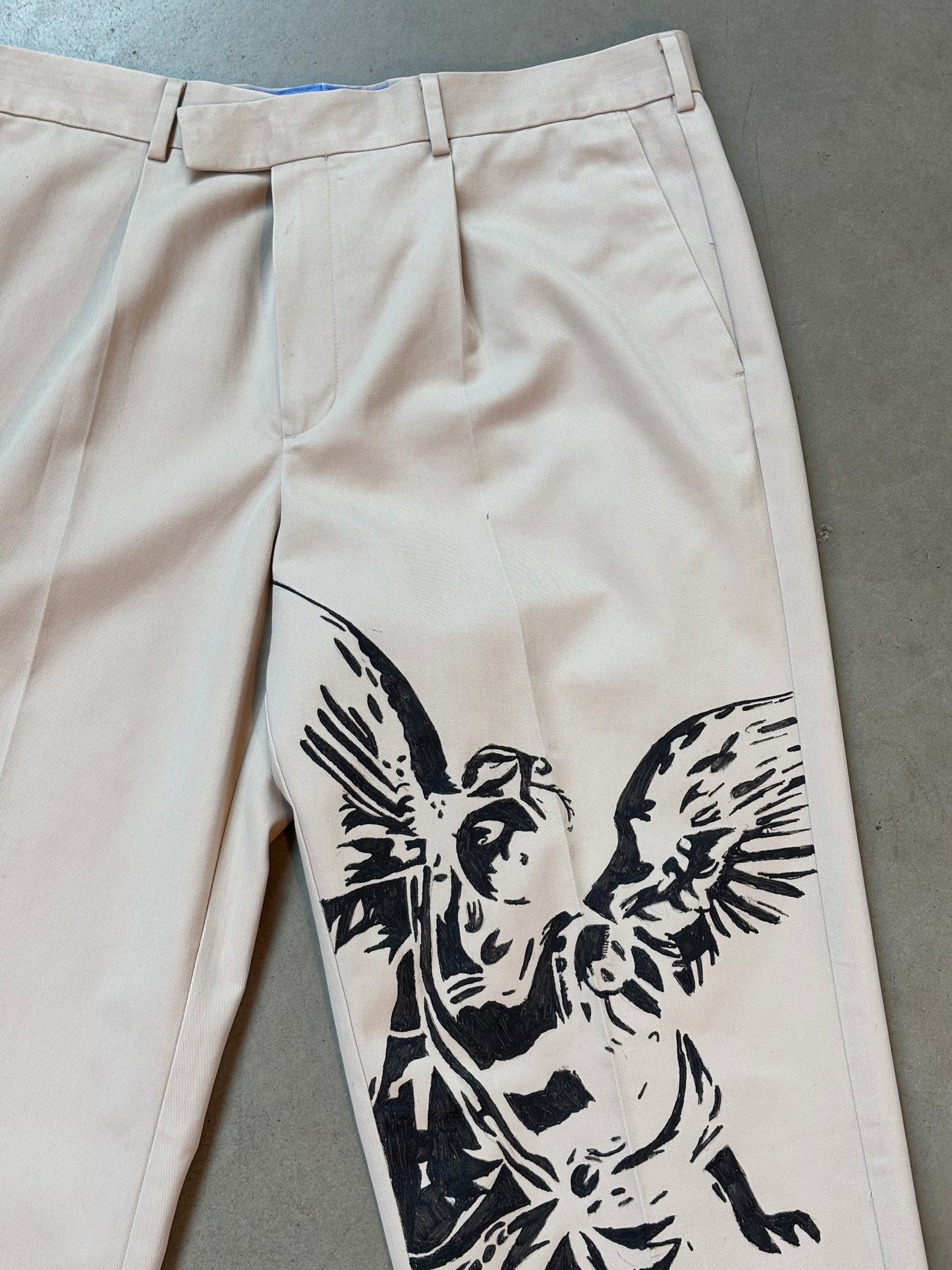 Charles Tyrwhitt Men’s L Beige Cotton Pants