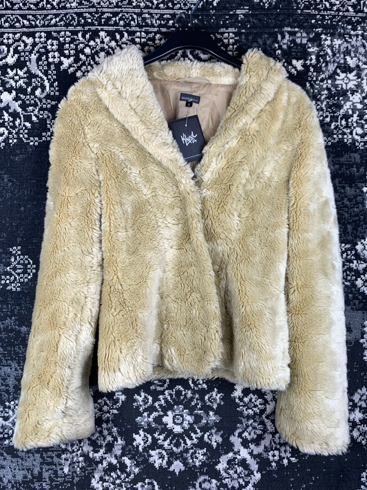 Women's Y2K Beige Faux Fur Jacket by Martinelli