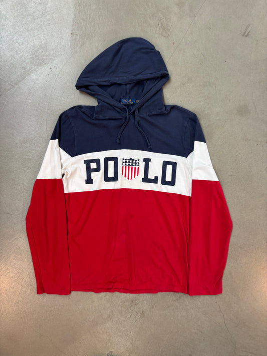 Polo Ralph Lauren navy, white, and red hoodie