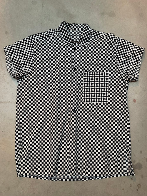 Y2K Unisex Oversized Checkered Button Up Shirt