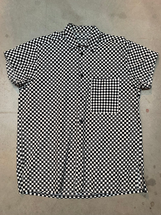 Y2K Unisex Oversized Checkered Button Up Shirt
