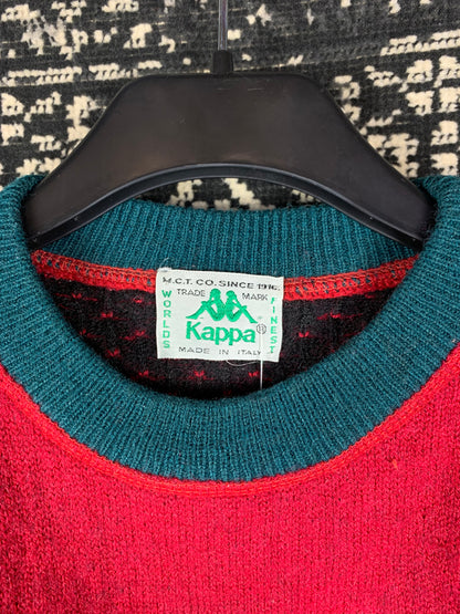 Men's Vintage Kappa Burgundy Sweater