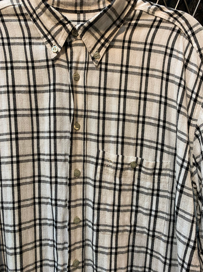 Camel Collection Men’s L Beige & Black Short Sleeve Button-Up