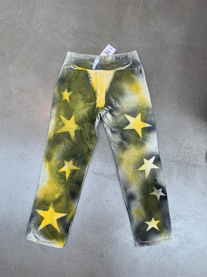 Hand Painted Star Pattern Jeans