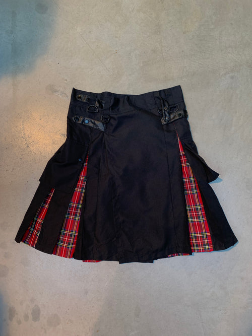 Women's Gothic Punk Pleated Mini Skirt