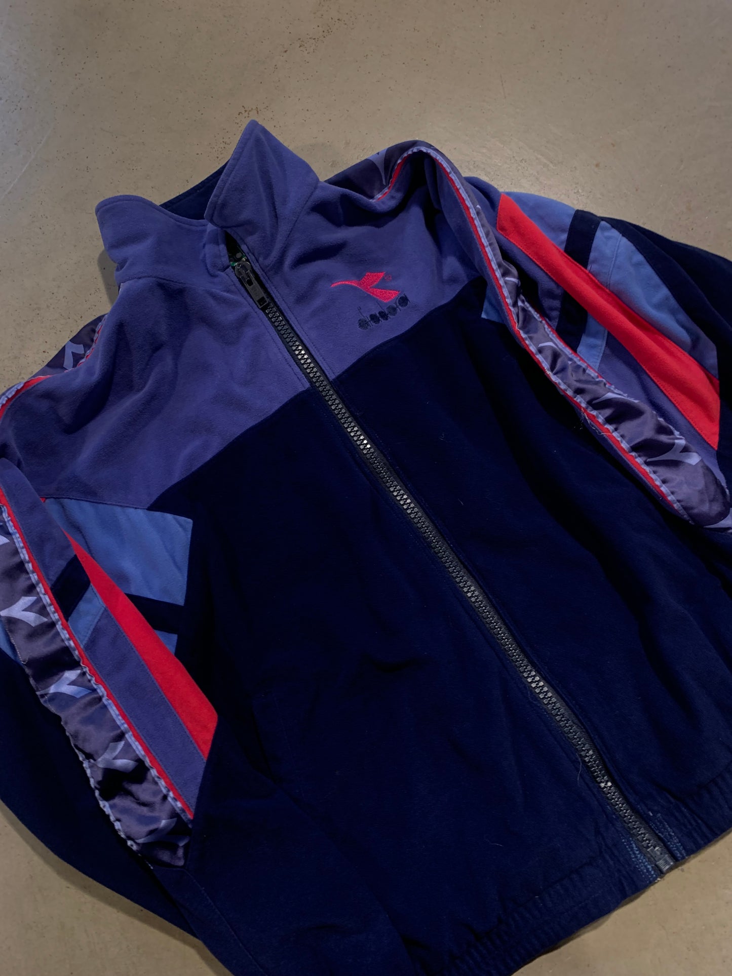 Men's Vintage Diadora Y2K Colorblock Track Jacket