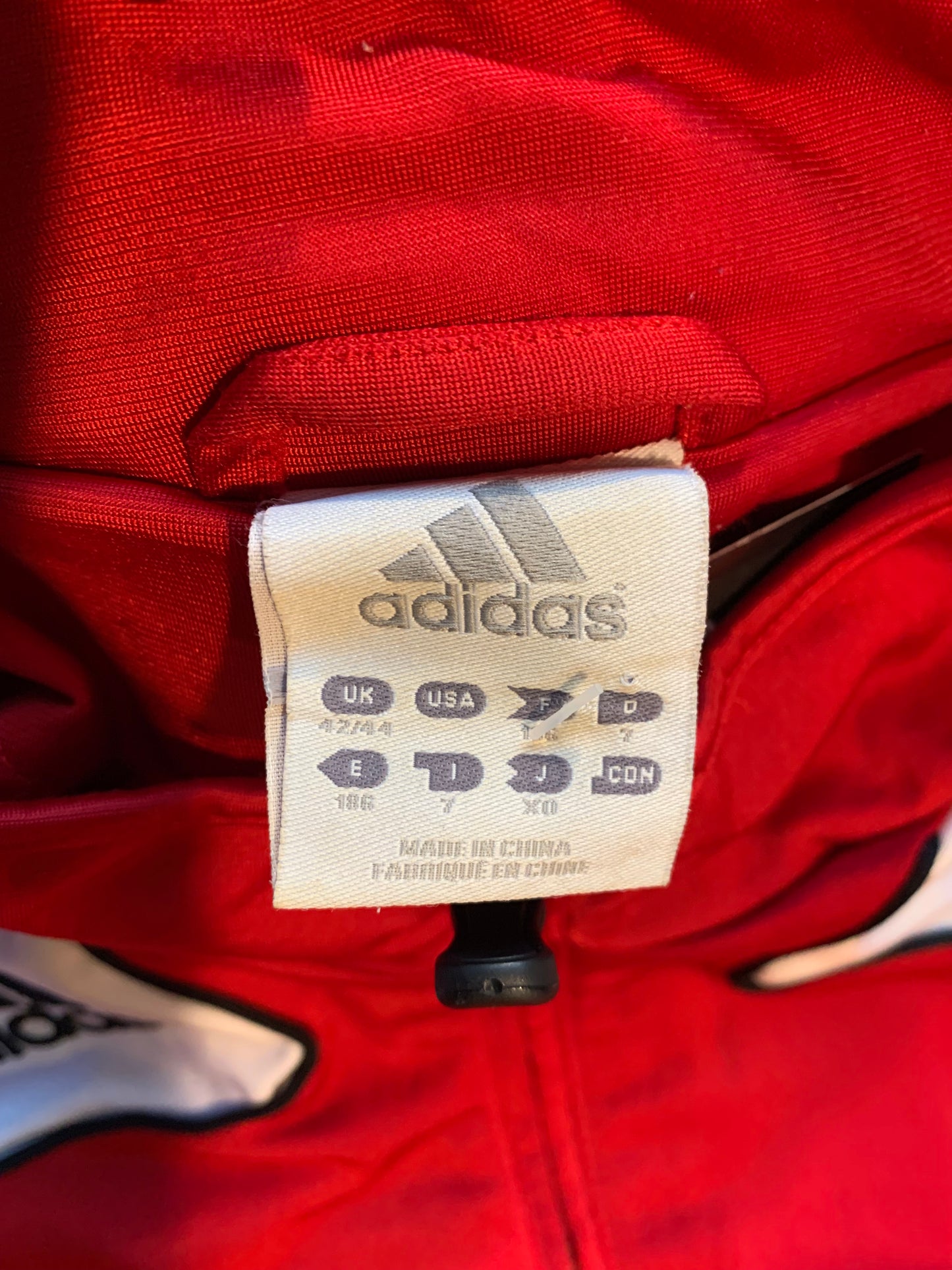 Vintage Men's Adidas Red Track Jacket
