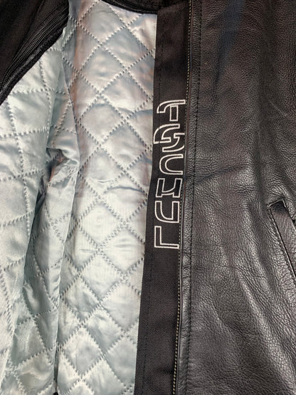 TSCHUL Vintage Black Motorcycle Leather Jacket