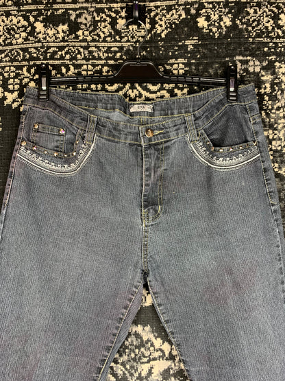 Women's Y2K Beaded Wide Leg Jeans