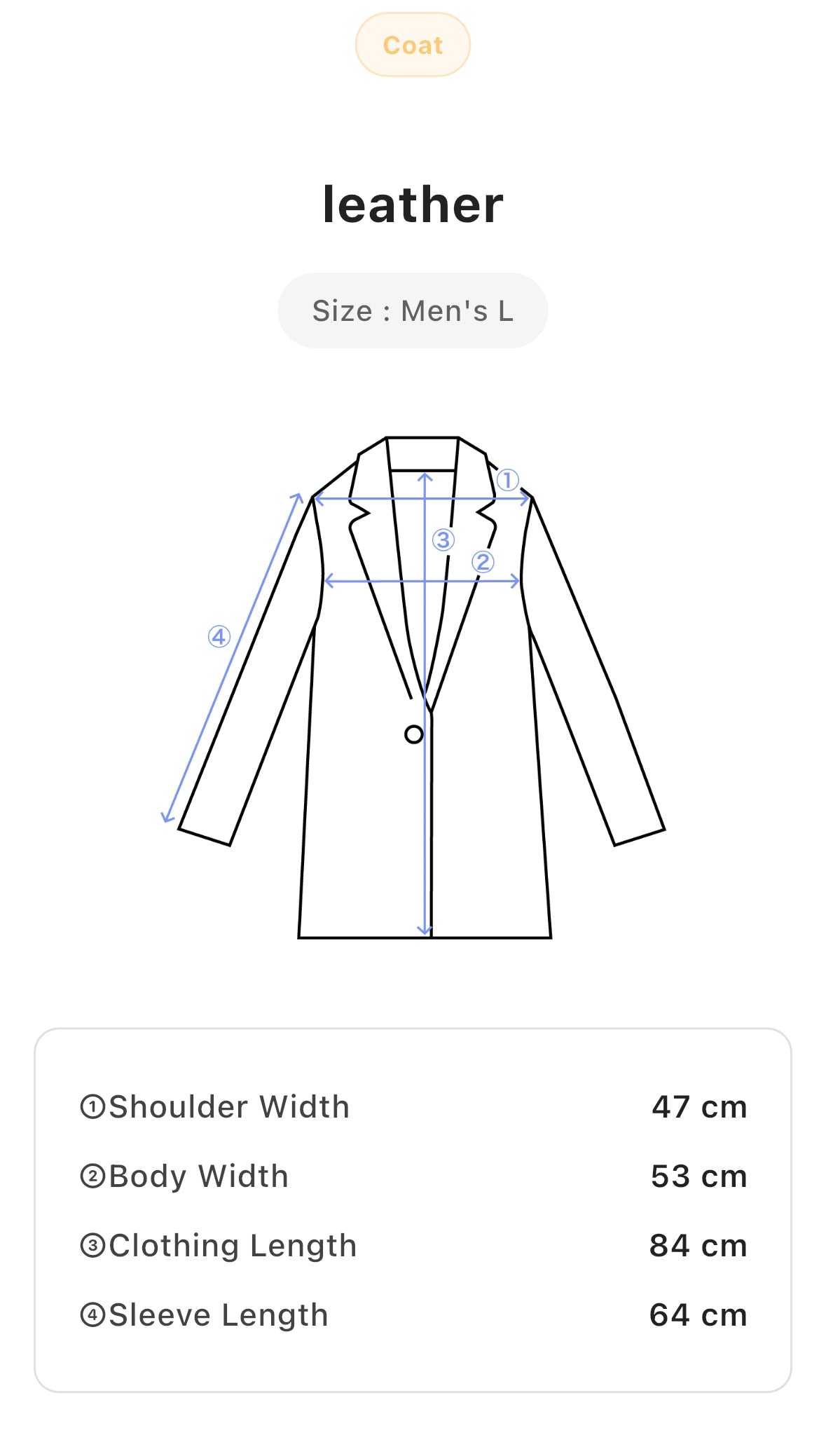 Vintage Coast Sportswear Leather Coat