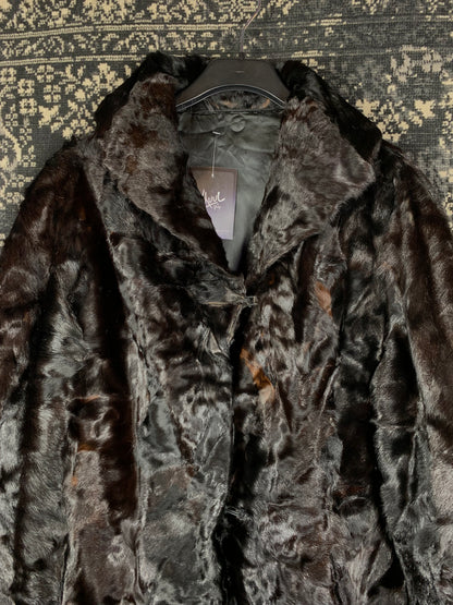 Women’s Deep Dark Brown Genuine Mink Fur Coat