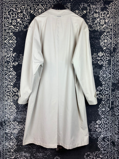 Men's Vintage Bugatti Classic Longline Beige Trench Coat