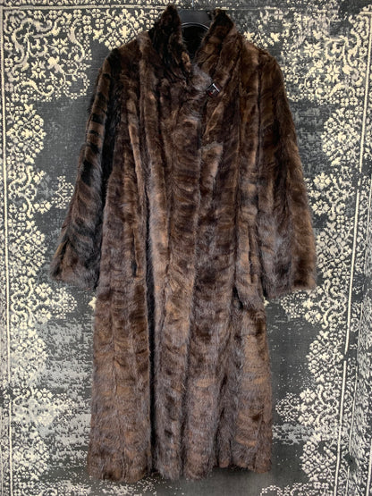 Vintage Full-Length Dark Brown Mink Fur Coat