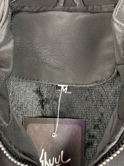 Y2K Unisex Black Faux Leather Jacket