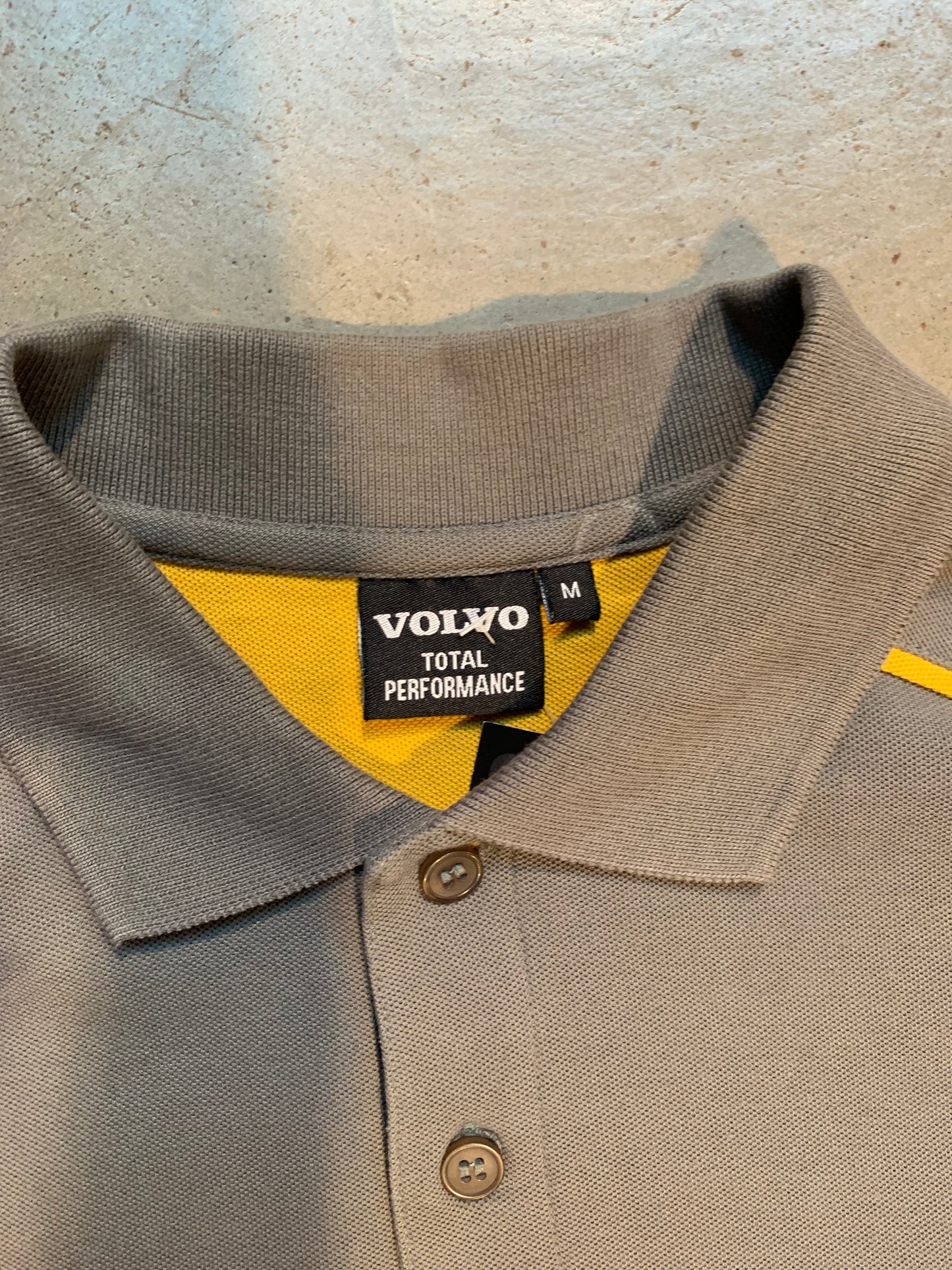 Vintage Men's Volvo Grey Polo Shirt