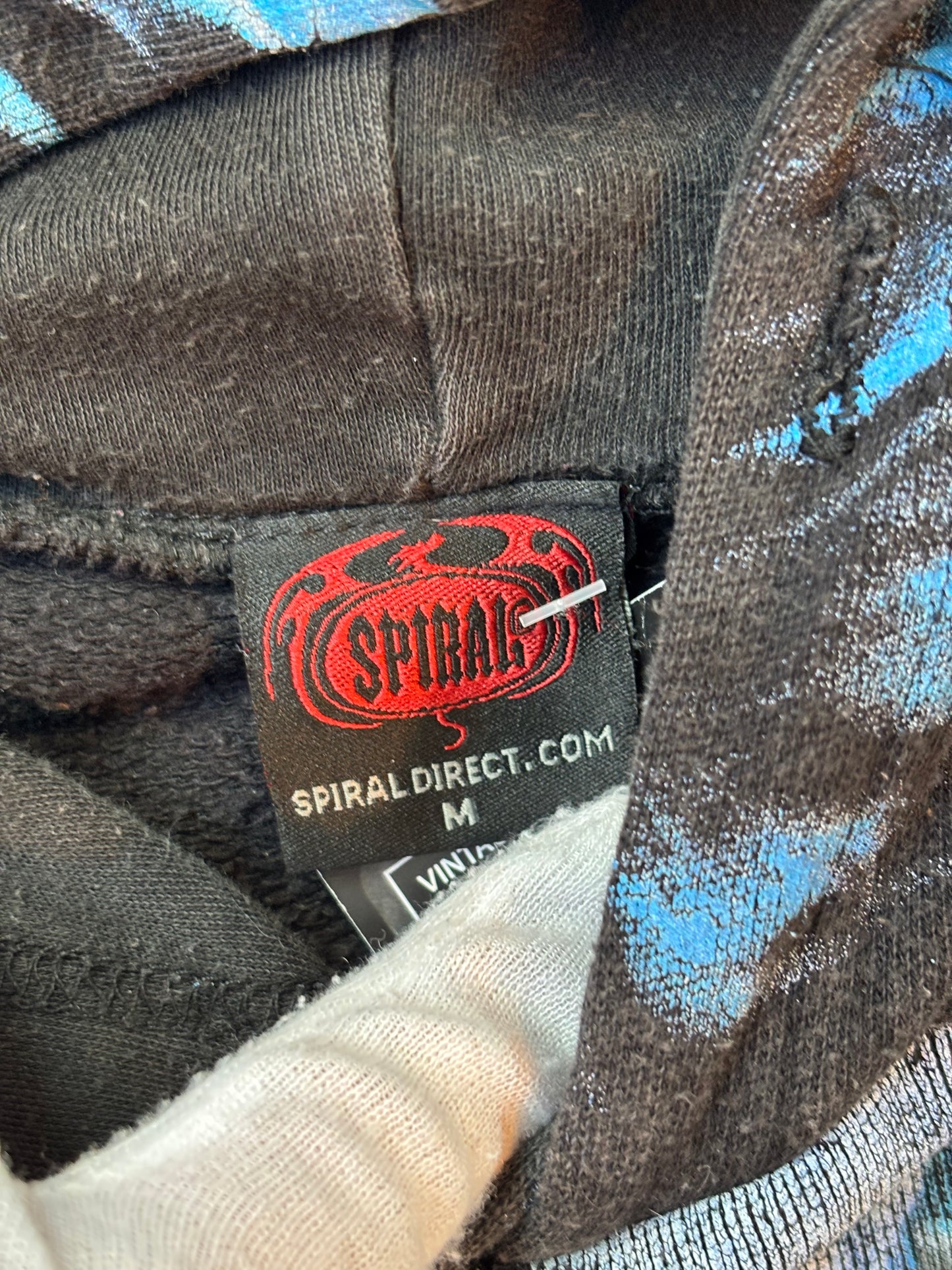 Spiral Black and Blue Skeleton Hoodie