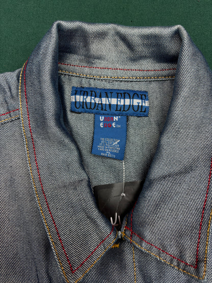 Vintage Urban Edge Denim Jacket Men XL