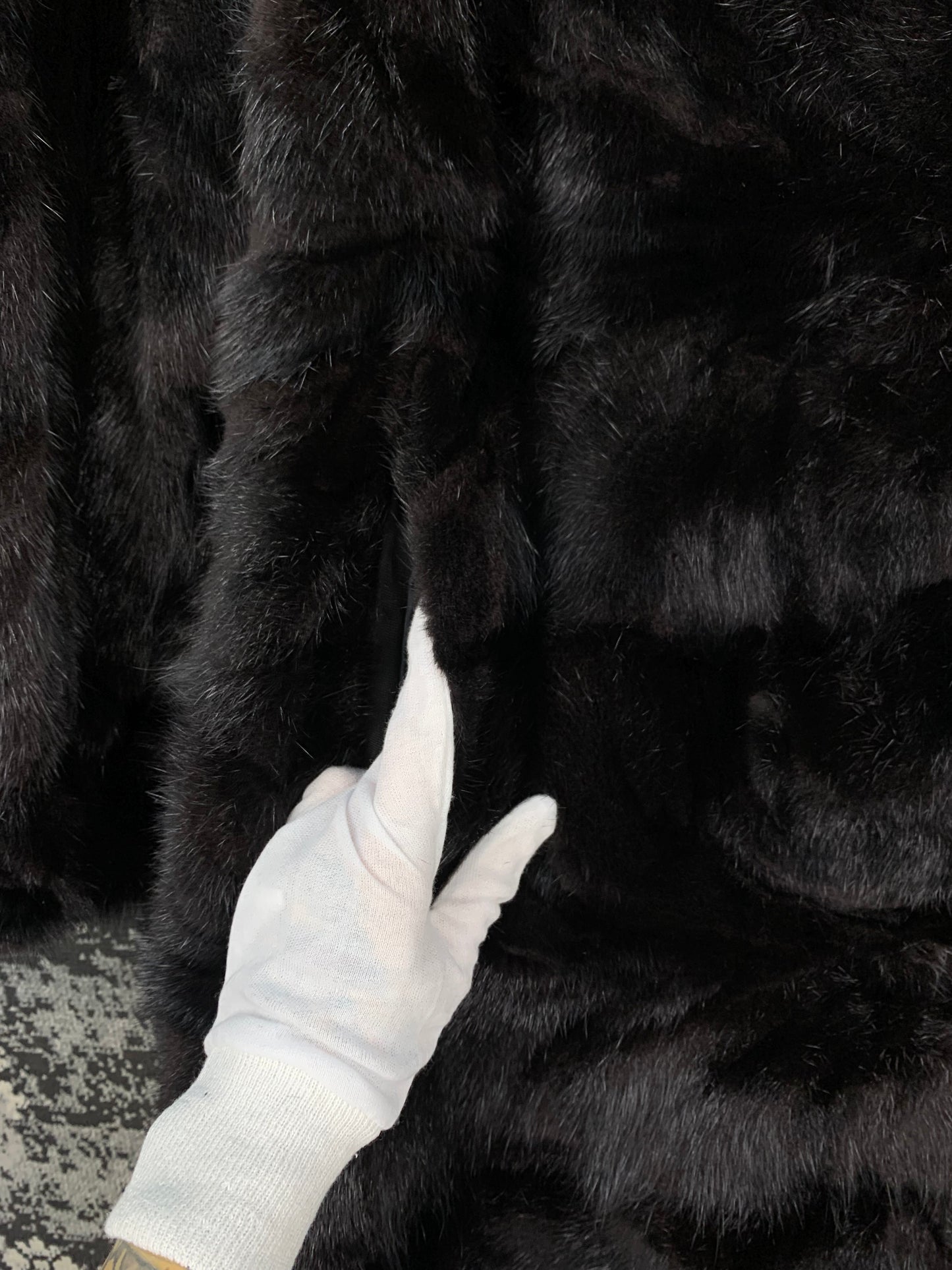Vintage Long Black Mink Fur Coat