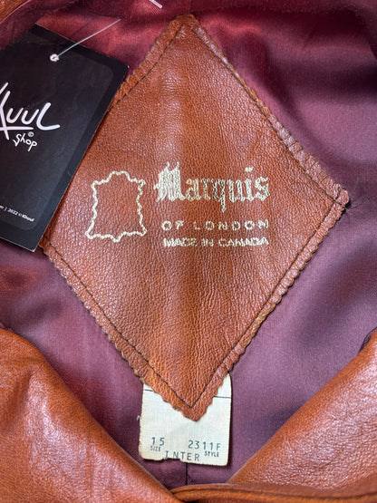 Vintage Marquis of London Belted Leather Jacket