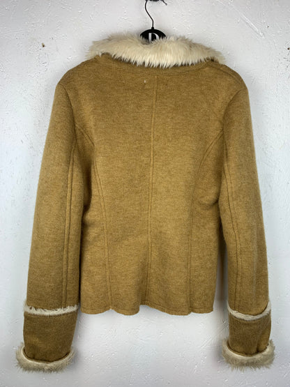 Holly Bracken Y2K Brown Wool Zip Jacket