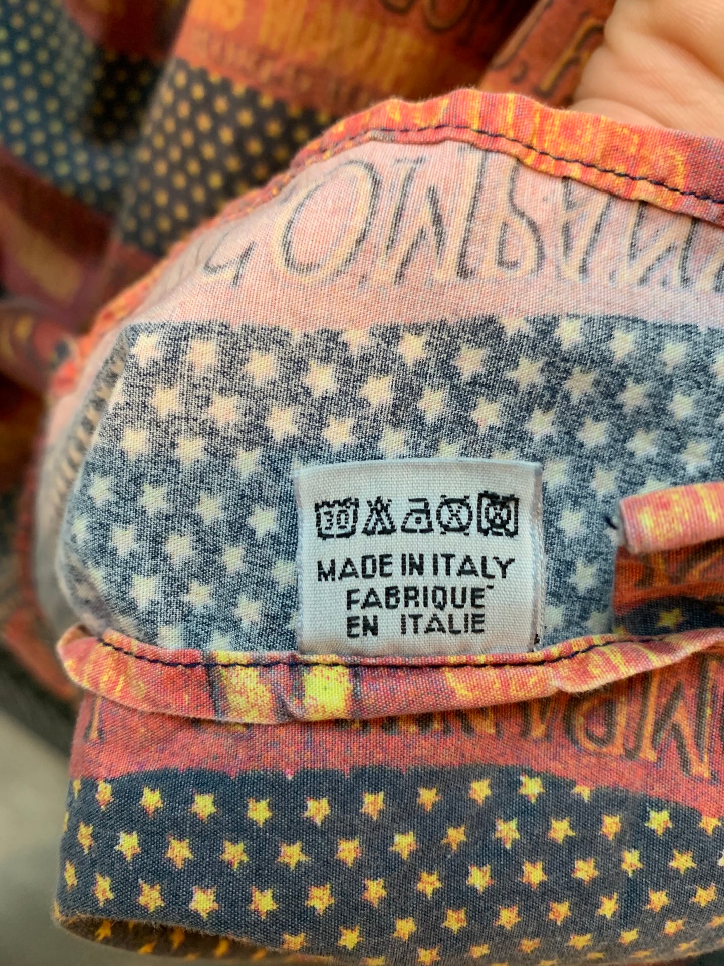 Replay Company Made in Italy Patterned Button-Up Shirt