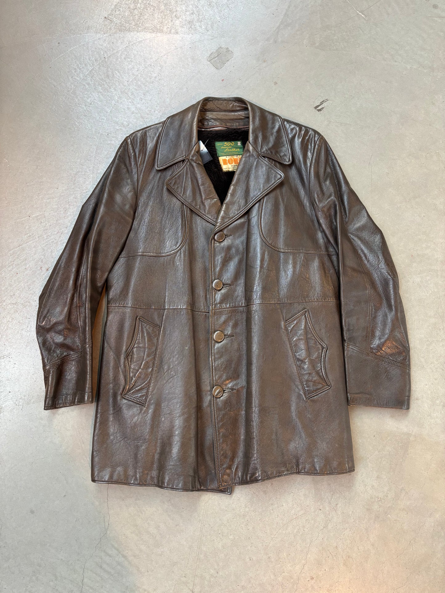 Vintage Coast Sportswear Leather Coat